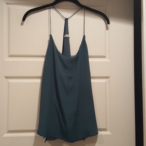 Free People Teal Strappy Racerback Tank